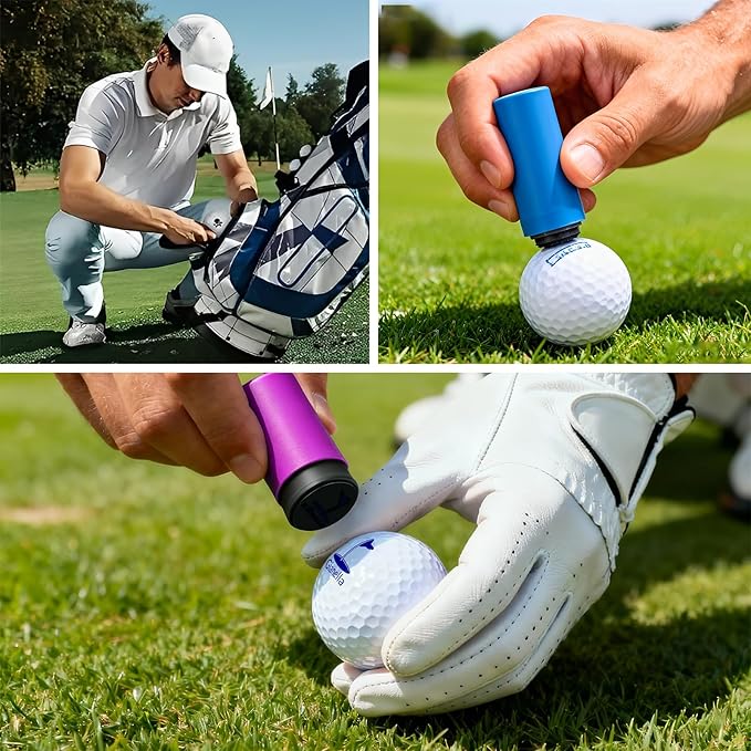Custom Golf Ball Stamp Marker Personalized Golf Ball Name Logo Quick-Dry Self-Inking Stamper Golf Gift for Men Golfer Dad