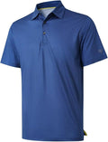 Golf Shirts for Men Dry Fit Short Sleeve Print Performance Moisture Wicking Polo Shirt