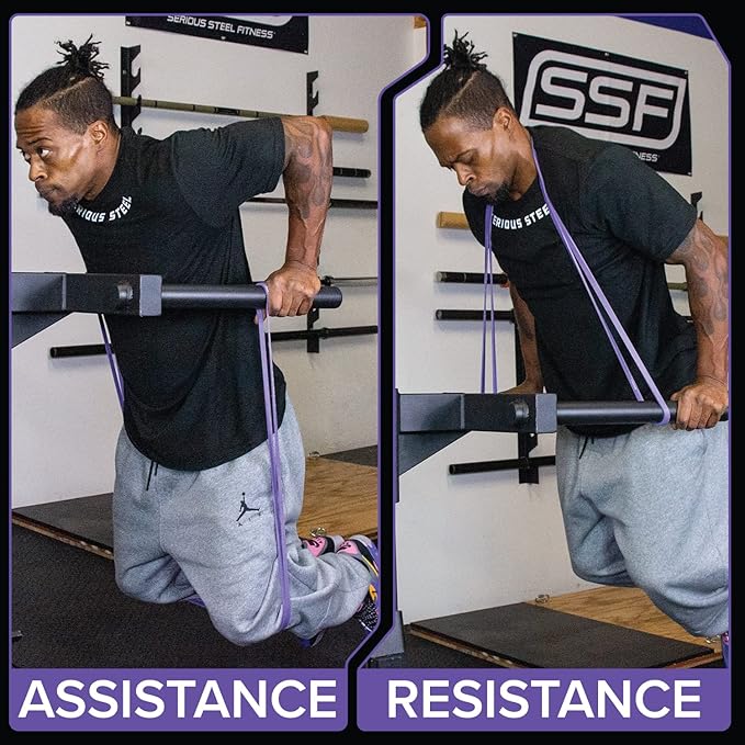 SERIOUS STEEL FITNESS Assisted 41" Pull-Up Band, Resistance & Stretch, Powerlifting & Pull-up Assist Loop (Single Band)