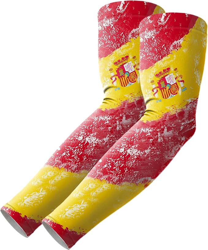 Flag Arm Sleeves, Cooling Sun Protection Compression for Men/Women