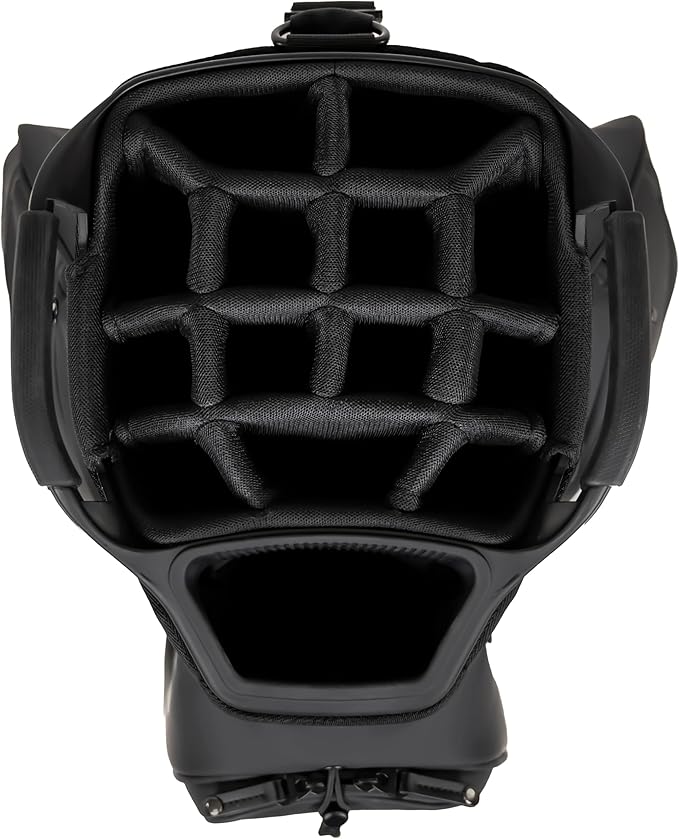 KRADUL - LUX Cart Bag – Lightweight Vegan Leather Golf Cart Bag with Waterproof Pockets, Organized Club Dividers & Cart Strap Tunnel