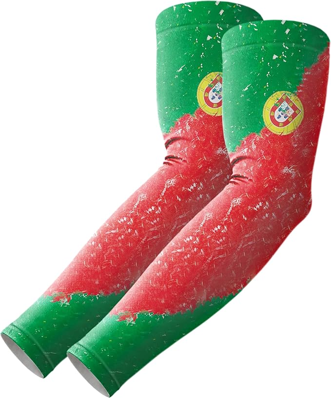 Flag Arm Sleeves, Cooling Sun Protection Compression for Men/Women