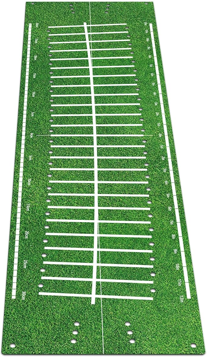 Golf Putting Mats Practice Indoor 30 x 8.27 Inch Golf Putting Practice Training Aid Alignment Track Green Mat Exercise Putter Training Supplies