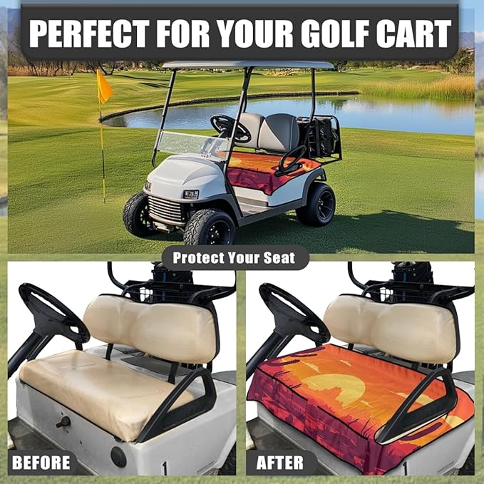 Golf Cart Seat Covers Universal Golf Cart Seat Cover Blanket Cushion Cover Sports Golf Cart Accessories