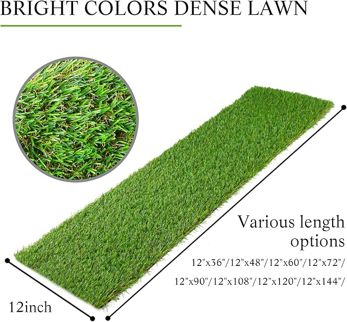 GLOBREEN Artificial Grass Table Runner 60 Inches - Green Christmas Mantle Decor Table Centerpiece Decorations Fake Grass for Golf Football Party Birthday Event Wedding Alice in Wonderland