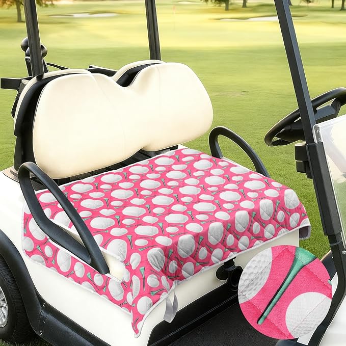 Golf Cart Seat Covers Winter Plush Universal Seat Towel Blanket with Soft Plush Surface for 2 Person Seats Golf Cart Accessories, 49.7"x 28.8"