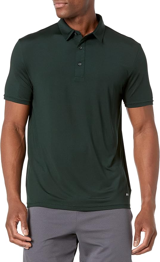 Amazon Essentials mens Slim-Fit Quick Dry Tech Stretch Lightweight Golf Polo Shirt