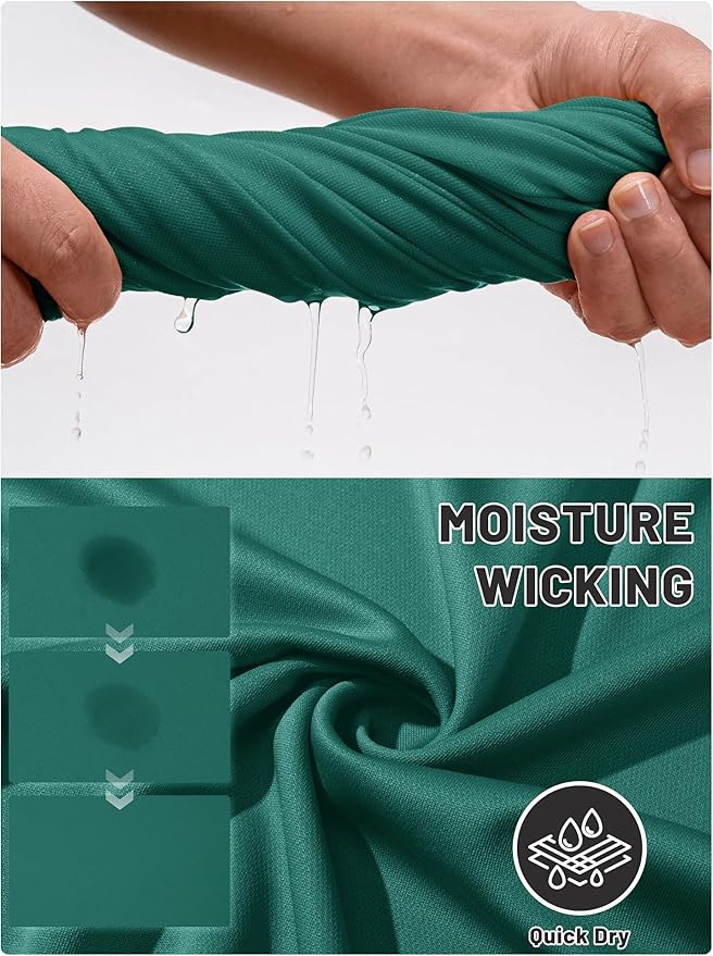 TACVASEN Mens Polo Shirts Short Sleeve Dry Fit Performance Breathable Golf Shirt with Collar Tennis Casual Business Work