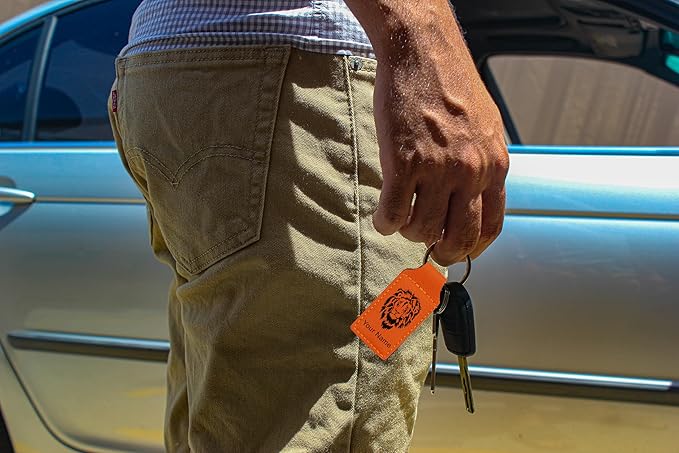 LaserGram Rectangle Keychain, Disc Golf, Personalized Engraving Included