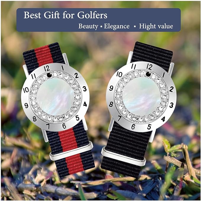 Golf Ball Marker with Golf Stroke Counter Bracelet, Pearl Crystal Ball Marker, Golf Accessories, Golf Gifts, Golf Counters for Women