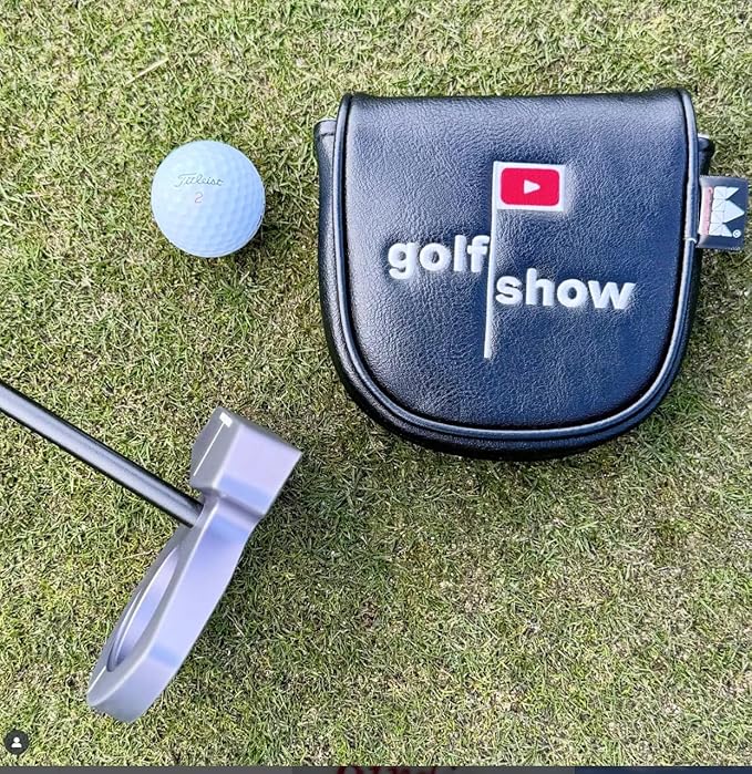 Craftsman Golf Leather Black Mallet Putter Headcover Head Cover Protector Case for LAB DF3 Center Shaft Putters Magnetic Closure