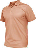 TACVASEN Mens Polo Shirt Short Sleeve Tactical Performance Collared Work Golf Shirts Dry Fit Pique Polos for Summer