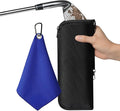 Golf Club and Golf Boll Cleaner Bag, Golf Ball Cleaner Pouch with 1 Pack Golf Ball Towel, Waterproof Outside, Clean Inside – Liner Technology, Machine Washable