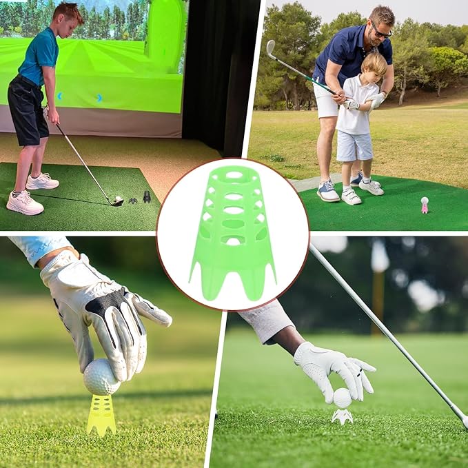 Golf Simulator Tees - Plastic Golf Tees Use for Home & Outdoor & Indoor Driving Range & Winter Turf