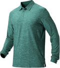 NAVISKIN Men's Polo Shirts Long Sleeve Golf Shirts with Collar UPF 50 SPF Shirt for Men Quick Dry Moisture Wicking