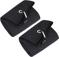 Mile High Life Tri-fold Golf Towel | 16" X 24" | Premium Microfiber Fabric | Waffle Pattern | with Heavy Duty Carabiner Clip | for Men and Women (2 Pack Black)