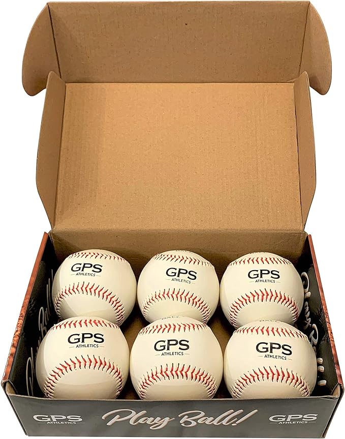 Grady's Pitching School GPS Athletics Low-Impact Soft Training Balls Set of 6 Practice Baseballs for Kids Coach Pitch Suitable for Beginners 6 pcs per Pack