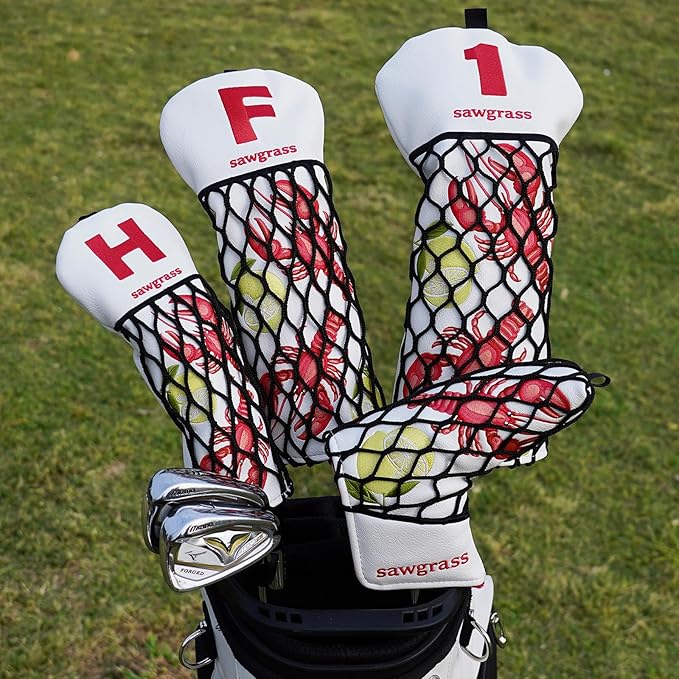 Craftsman Lobster Golf Club Head Covers Funny Golf Headcovers for Driver Fairway Utility/Hybrid Woods Headcovers Putter Headcover for Blade