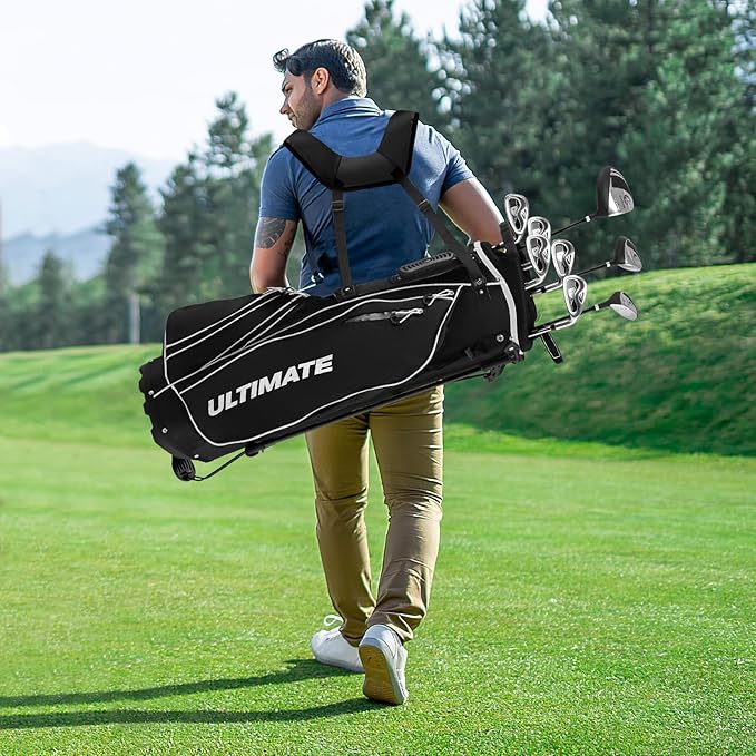 ULTIMATE Men's Complete Golf Club Set – Right-Handed, 9/11-Piece Full Set Including 460cc #1 Driver, #3 Fairway Wood, Hybrid, #6, #7, #8, #9, #P Irons, and a Precision Putter