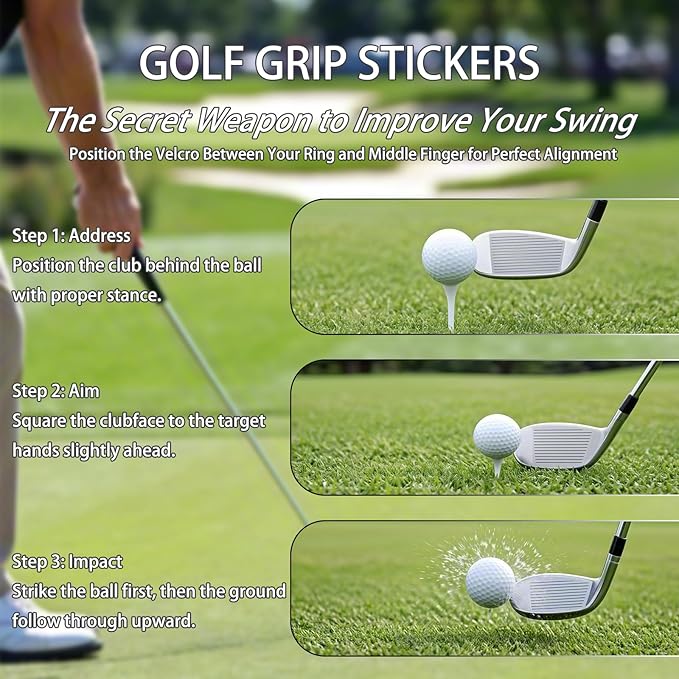 Golf Swing Trainer T Grip Aid – Golf Grip Trainer, Rubber Golf Training Aid for Correct Posture, Two Sizes with Carry Bag