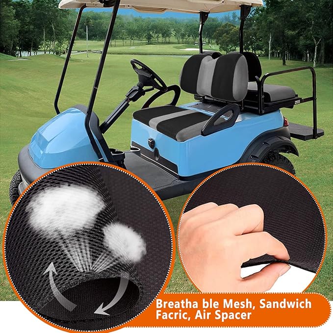 Golf Cart Front Seat Covers for Club Car Precedent 2004 and Up, Durable Polyester Fabric Club Car Precedent Seat Covers, Breathable Washable