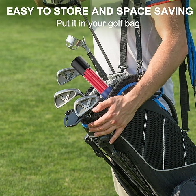 Kulamait 2 Pack Golf Alignment Sticks,Collapsible Golf Alignment Rods 48" Golf Practice Sticks Golf Training Aid for Aiming,Putting,Golf Training Sticks with Clear Tube Case