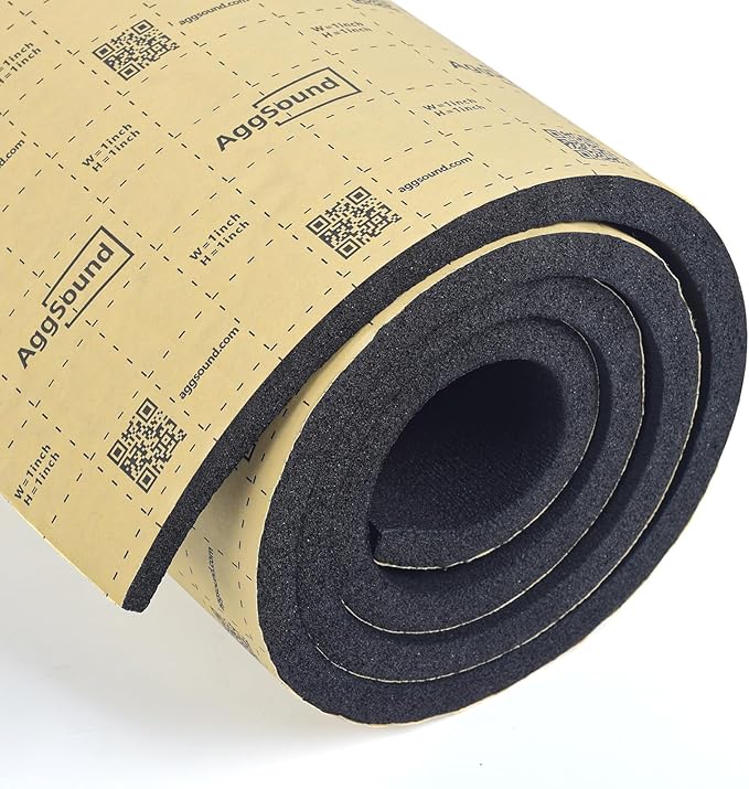 Sound Deadening Mat 1/2inch(13 mm) 3.27sqft - Closed Cell Foam Car Sound Deadening Material - Self-Adhesive Hood Insulation Heat Shield Auto Sound Dampening