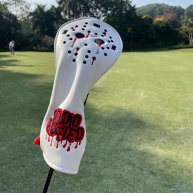 Golf Hack Show Hockey Goalie Mask Driver Fairway Woods Hybrid Rescue Blade Mallet Golf Putter Head Covers
