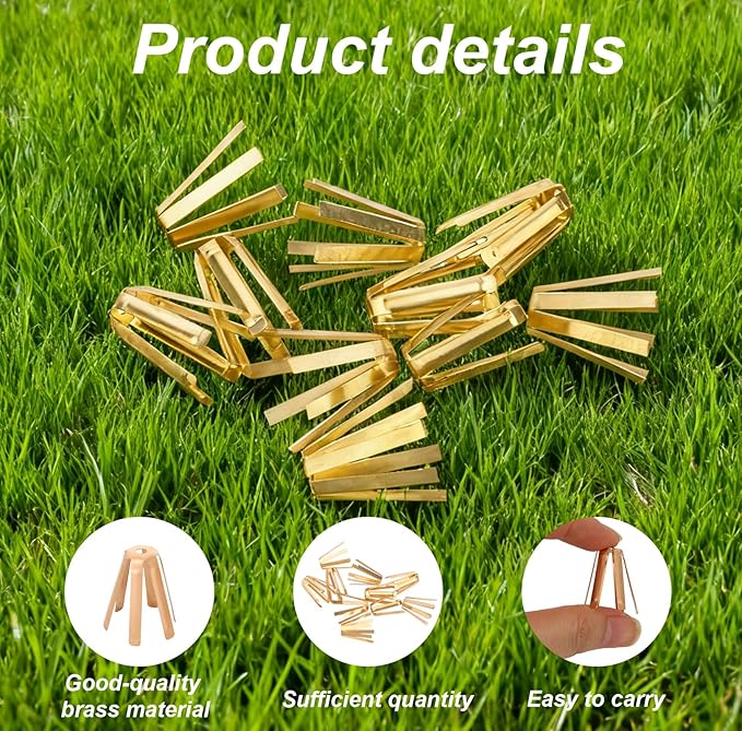 10pcs Universal Brass Golf Shaft Adapter Shims, 6 Leg & 8 Leg Golf Club Spacer Shims for Professional Workshop Use Fits .335 .350 .355 .370 Iron Shafts Ferrules Extractor Fitting Accessories