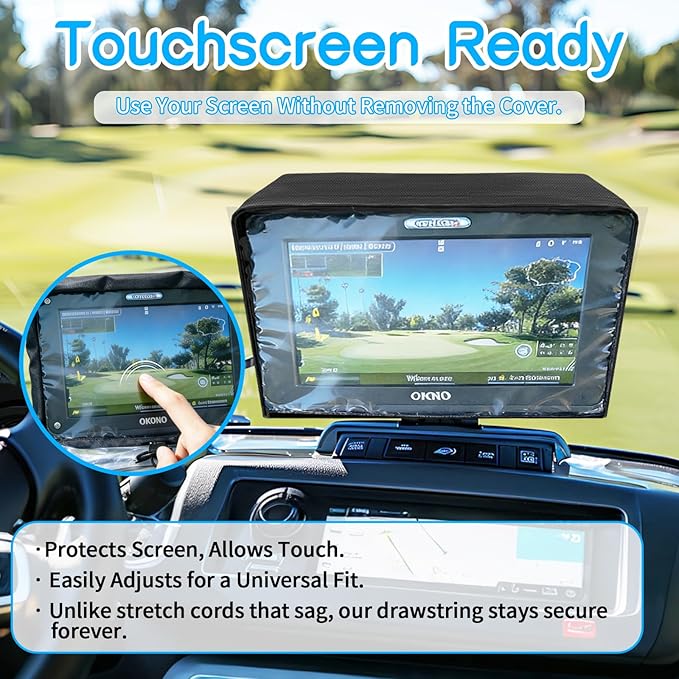 Golf Cart Screen Cover, Waterproof and Dustproof with a Secure Drawstring, Made of Oxford Fabric