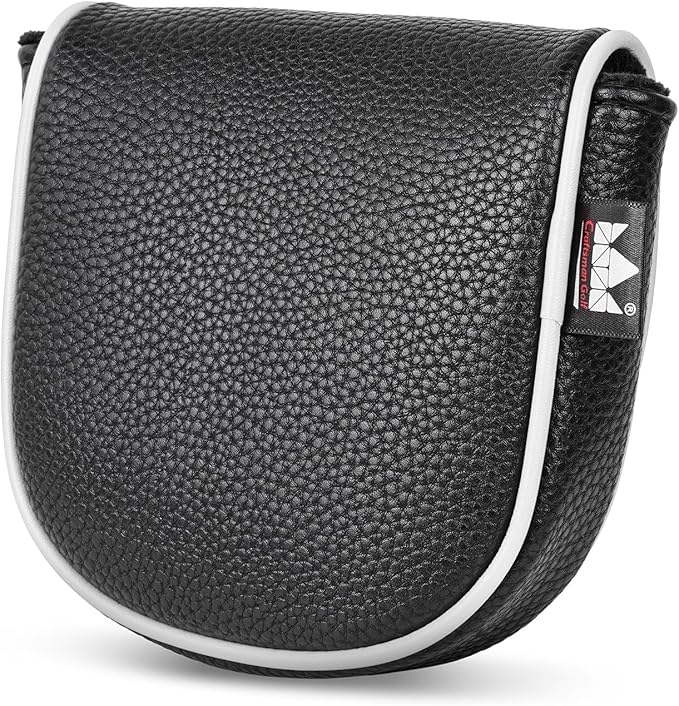 Craftsman Golf Leather Black Mallet Putter Headcover Head Cover Protector Case for LAB DF3 Center Shaft Putters Magnetic Closure
