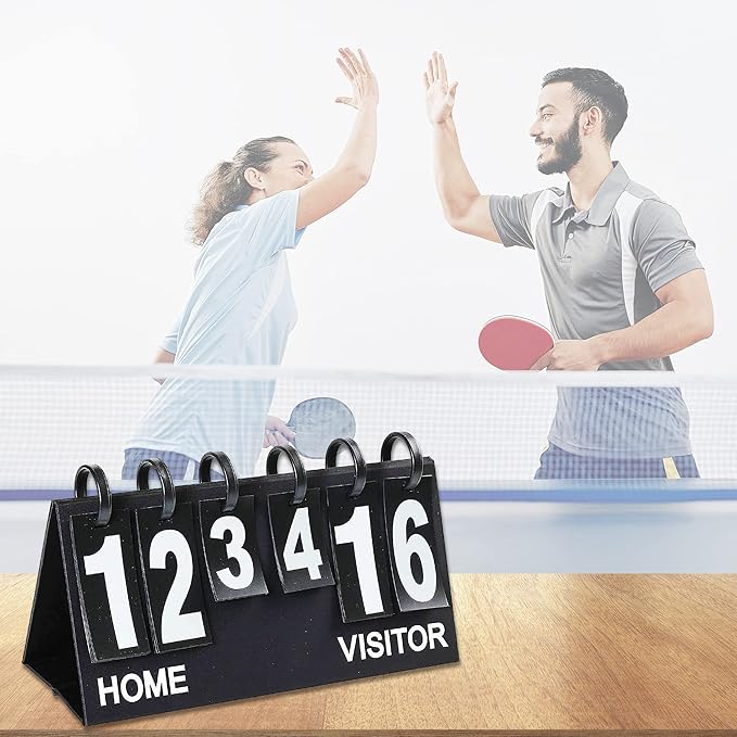 Upstreet Scoreboard/Score Keeper for Indoor & Outdoor Sports - Ping Pong/Baseball/Tennis/Basketball Scoreboard or Varsity Scoreboards/Volleyball Scorekeeper - Portable Scoreboard Flips up to 99