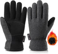 OZERO Winter Gloves for Men & Women: -30℉ Warm Thermal Running Cycling and Work Gloves for Men Cold Weather | Deerskin and Polar Fleece Insulated Winter Gloves Men