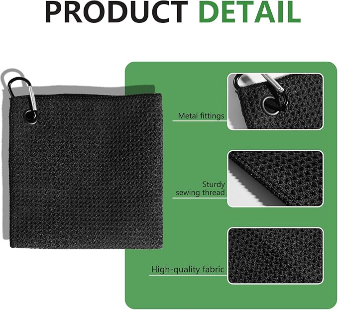 Golf Club Cleaning Kit Durable Mini Size Golf Club Brush and Towel Clean Leaving No Marks Fit for Multiple Situations Golf Club Bag Accessories Golf Gift