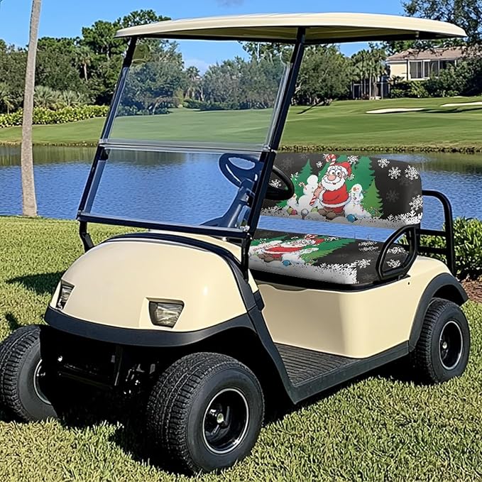 Fashion Print Golf Cart Seat Covers 2 Passenger Golf Cart Backrest Cover Golf Cart Seat Towel Gift for Friends
