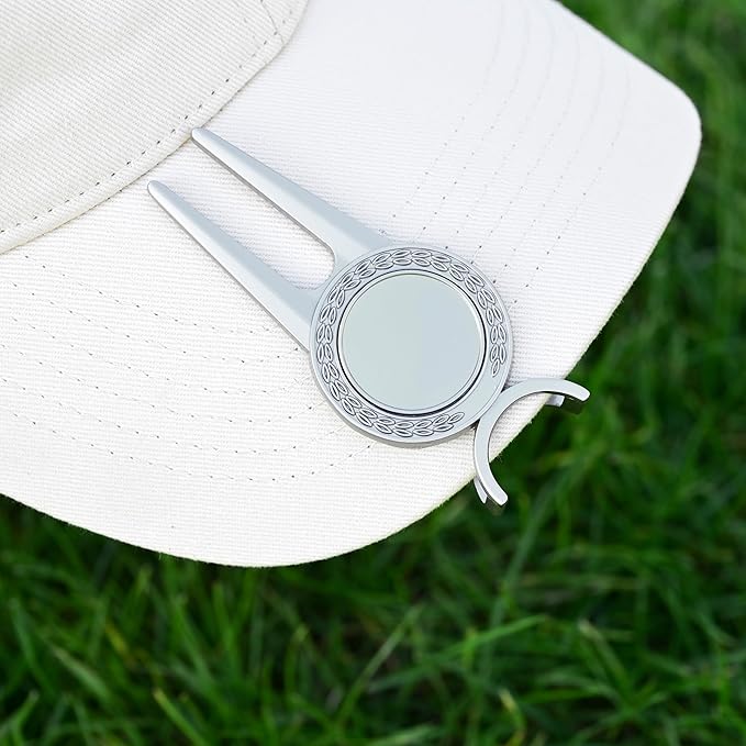 Mile High Life Golf Divot Repair Tool with Magnetic Golf Ball Marker, Golf Club Holder, Golf Gift for Golfer