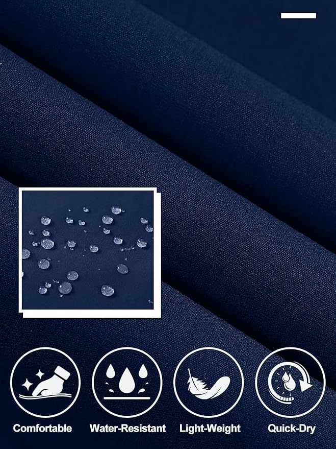 QPNGRP Men's Golf Pants 30"/32"/34" Inseam Lightweight Stretch Work Dress Pants