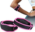 AGPTEK Elbow Brace for Tendonitis and Tennis 2 Pack, Tennis Golfers Elbow Support Arm Band Wrap Weightlifting Elbow Strap with Compression Pad for Men & Women (Pink)