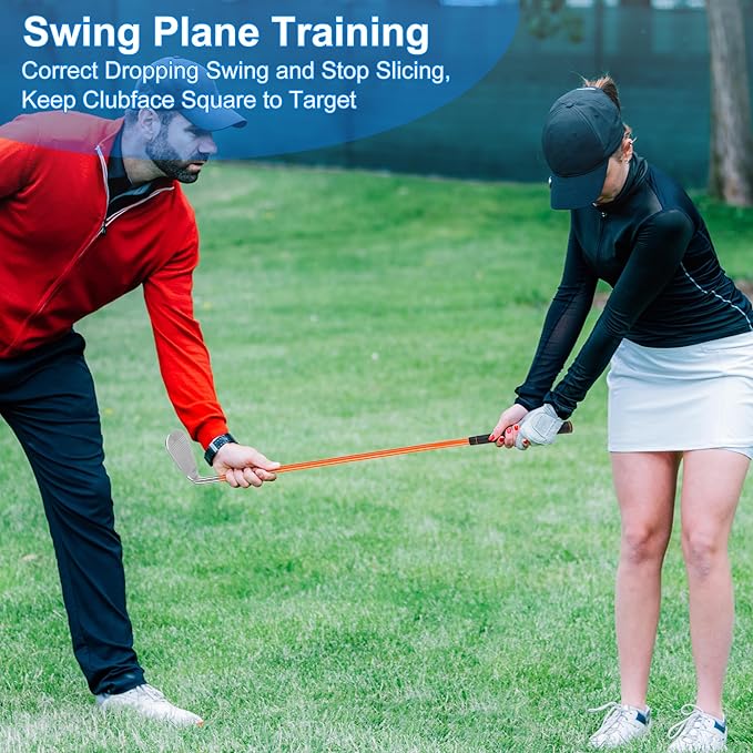 7 Iron Golf Swing Trainer Aid - Golf Training Aid Warm-Up Stick for Grip, Strength, Tempo, Flexibility Training with Real Hitting Golf Accessories for Men