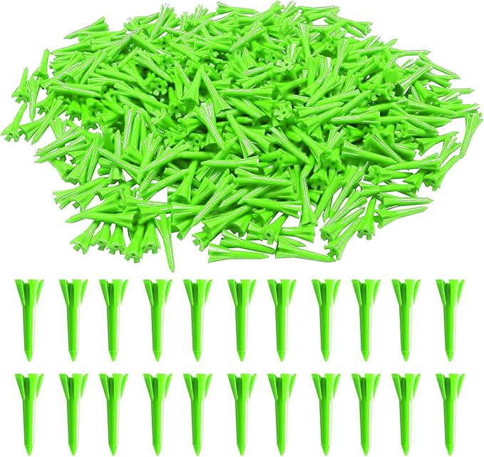 Golf Tees Plastic 1 1/2 inch Value 300 600 Pack, Upgrade More Unbreakable Bulk Stable Reduce Friction Side Spin Tee for Men Women Ladies
