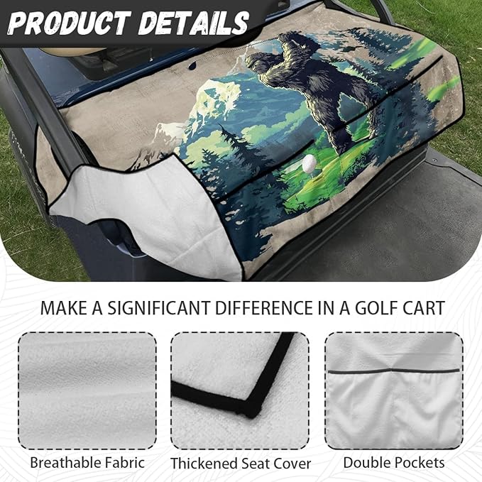 Golf Cart Seat Covers Universal Golf Cart Seat Cover Blanket Cushion Cover Sports Golf Cart Accessories