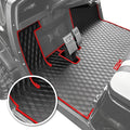 Xtreme Mats ICON Compatible, Full Coverage Golf Cart Floor Liner - Compatible with ICON Golf Carts (i20, i40) and Advanced EV (Gen1) - Red Trim
