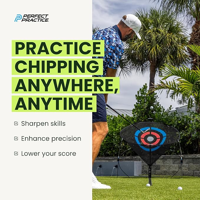Perfect Practice Golf Putting Mat - Portable Putting Green, Indoor & Outdoor Practice, with Ball Return - Golf Training Aid for Home, Office, Backyard - Golfing Gifts for Men