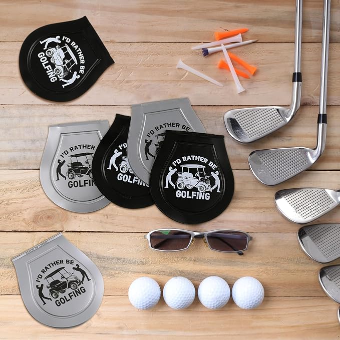 8 Count Golf Ball Towel Portable Cleaner Pocket Washer Pouch Golfing Accessories, Silver and Black, 4.1x3.7 Inch