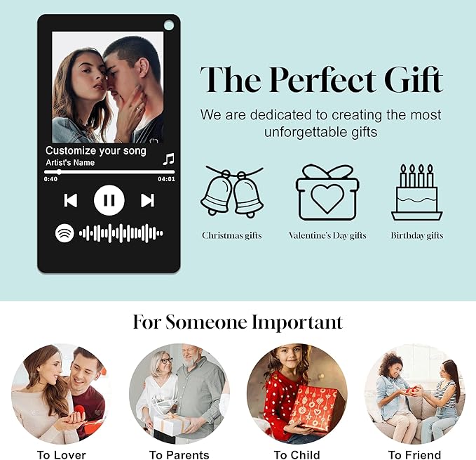 Custom Keychains with Picture Personalized Photo Logo Text Customized Key Chain for Boyfriend Dad Men Women Gifts
