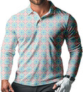 Men's Long Sleeve Golf Shirt Quick Dry 3 Button Work Fishing Outdoor Casual Collar Shirt