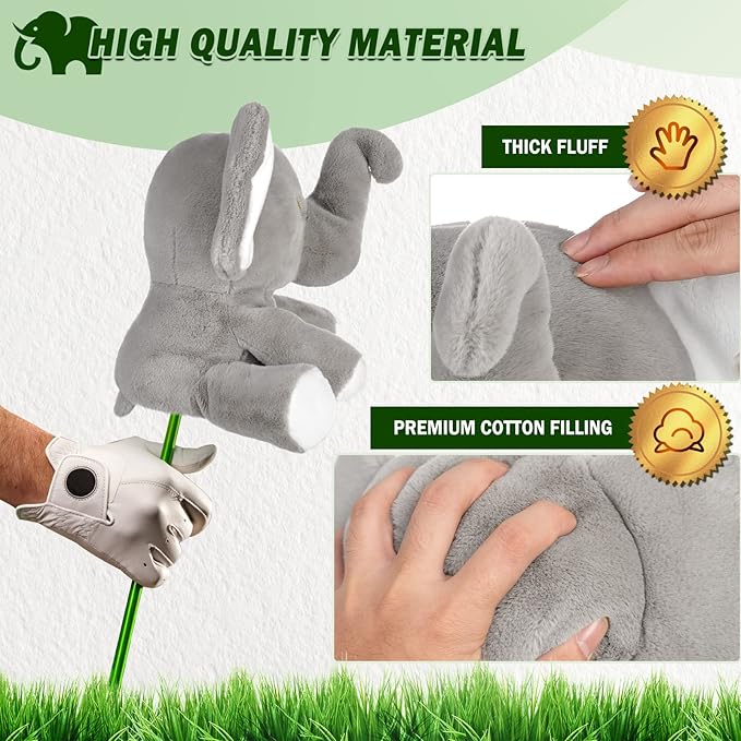 Golf Club Driver Headcovers Funny Animals Elephant Bear Driver Head Cover fits up to 460cc Driver Clube Head Great Gift Idea for Men Women Who Love Golf Also for Kids (Bear)