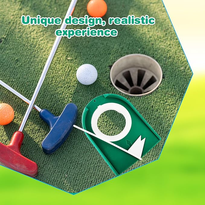 5 Pack Golf Putting Cup with Flag - Plastic Golf Putting Hole Training Aids for Indoor Outdoor Office Garage Backyard Practice