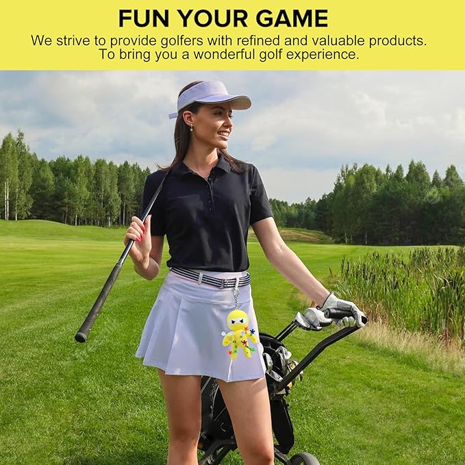 Golf Tee Holder, Ninja Portable Funny Golf Tees Holder Keychain Golf Gift Golf Accessories for Men & Women