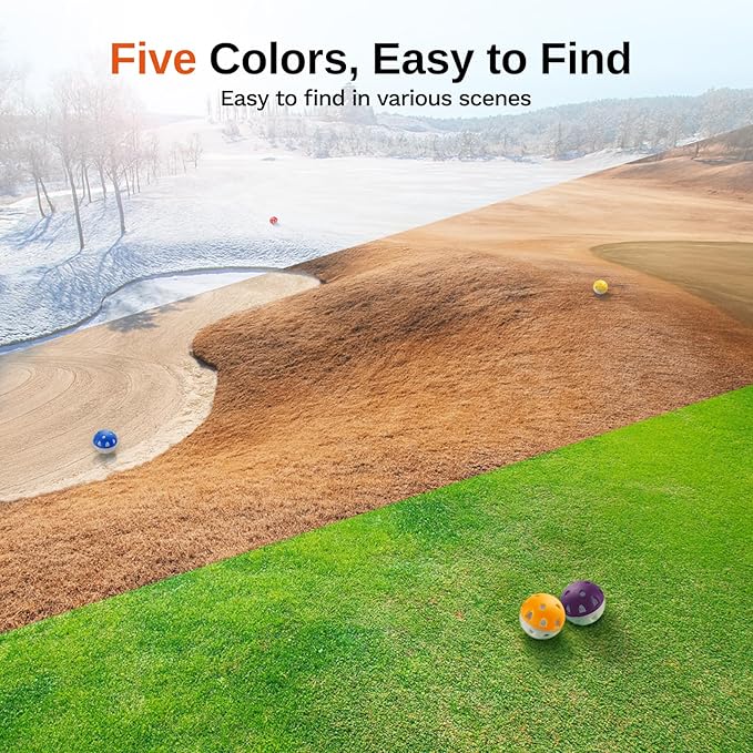 Wear-Resistant Practice Golf Balls (20 Pack), High Visibility for Easy Tracking, Limited-Flight, Golf Balls Design, Indoor & Outdoor